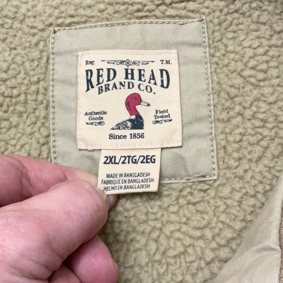 Men’s Size 2XL Red Head Lined Vest, Super Cozy - Picture 3 of 6